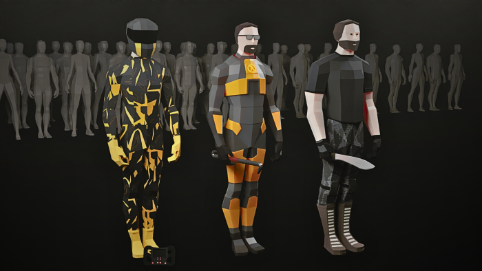 low poly 3 boyutlu karakter tasarlarım