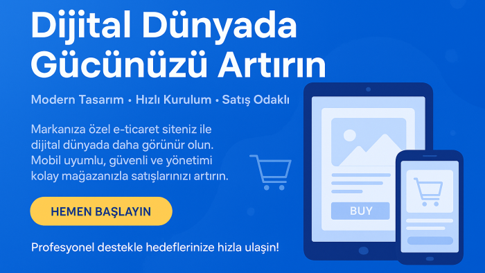 e-ticaretinizi stratejik planlayıp kurar ve yönetirim