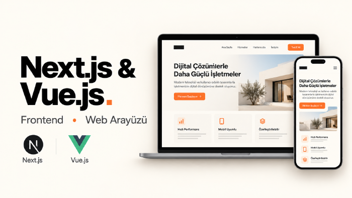 Next.js ve Vue.js ile modern web arayüzleri geliştiririm