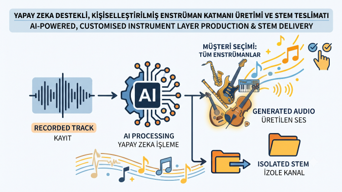 yapay zeka ile özel enstrüman kayıtları üretirim