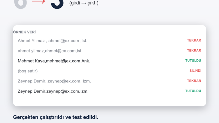 dağınık Excel verinizi düzenli hale getiriyorum