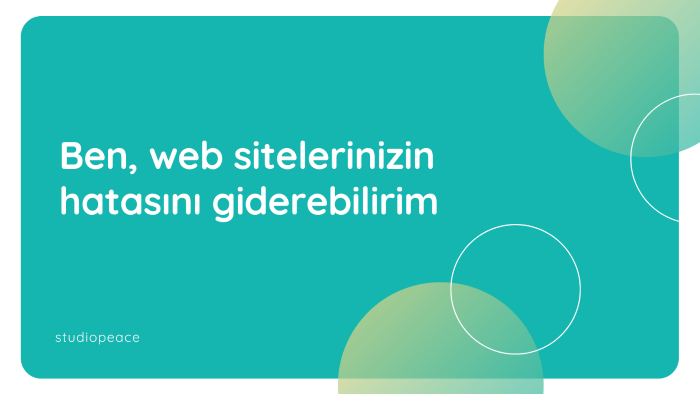 web sitelerinizin hatasını giderebilirim