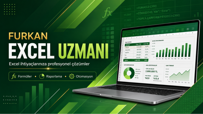 Excel hakkında her işlemi yapbilirim
