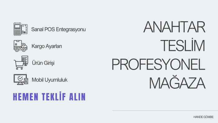 profesyonel ve satışa hazır e-ticaret sitenizi oluştururum