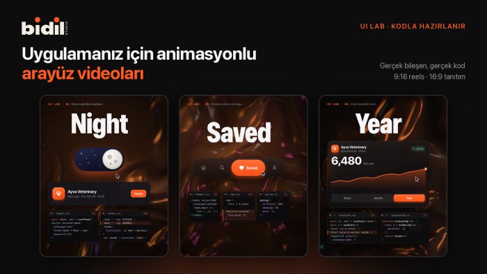 uygulamanız için animasyonlu arayüz videosu hazırlarım