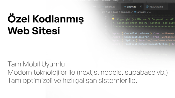 modern teknolojilerle özel kodlanmış web siteleri hazırlarım