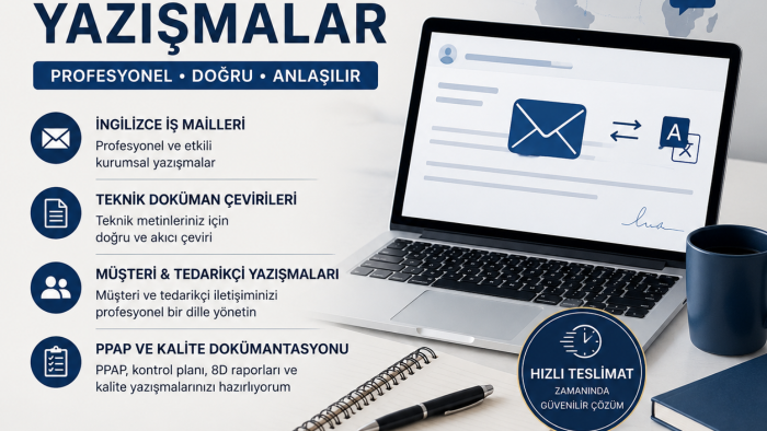  kurumsal ve teknik i̇ngilizce mailler hazırlarım