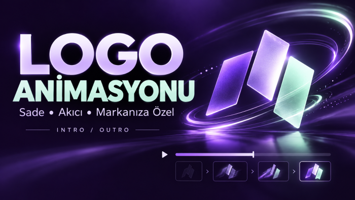 logonuz için sade animasyonlu intro ve outro hazırlarım