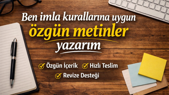 metin yazarlığı yaparım