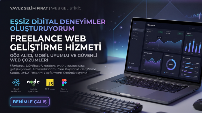 ihtiyacınıza özel modern ve hızlı web siteleri tasarlarım