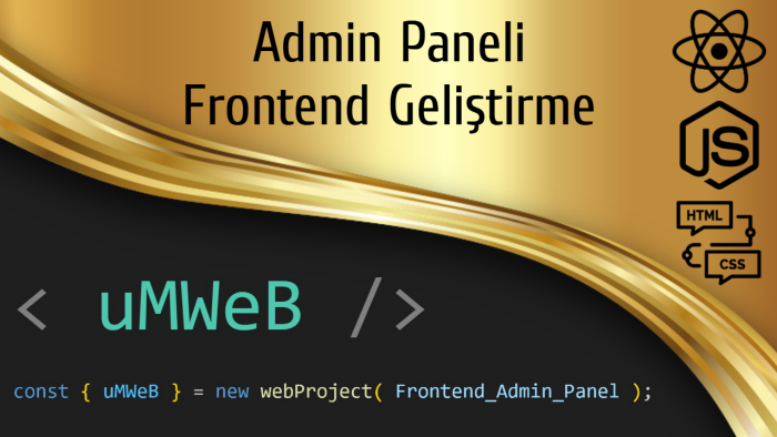 reactjs ile frontend admin paneli tasarımı kodlayabilirim