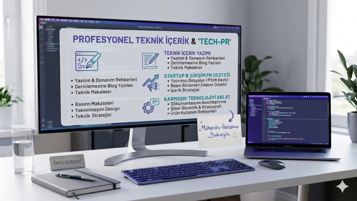 teknoloji odaklı içerik ve pr desteği sağlarım