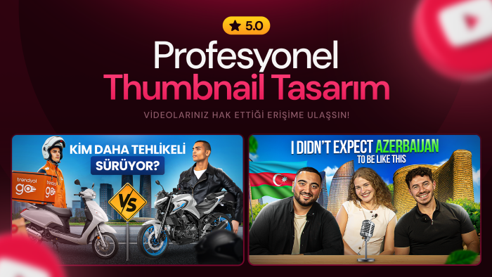 Youtube videonuz için küçük resim tasarlayabilirim