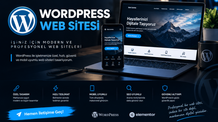 işletmeniz için modern wordpress web sitesi tasarlayabilirim