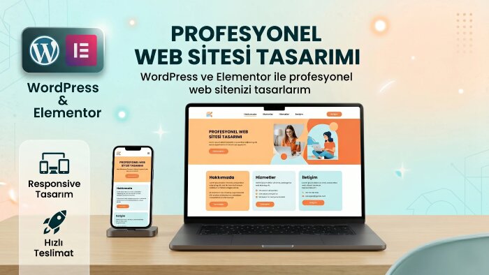 WordPress ve Elementor ile profesyonel web site tasarlarım