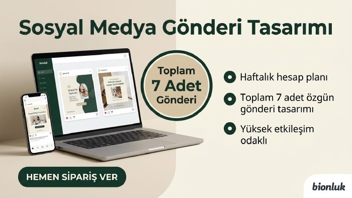sosyal medya hesaplarınıza haftalık içerik üretirim