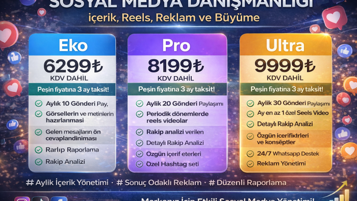 sosyal medya danışmanlığı içerik, reels, reklam yaparım