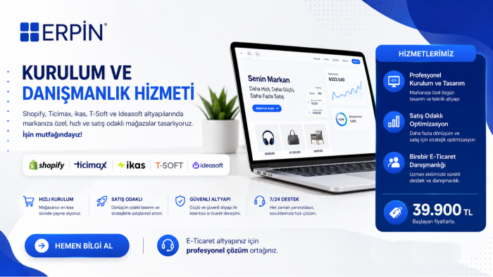Shopify, Ticimax, T-Soft sitenizi kurabilir ve yönetebilirim