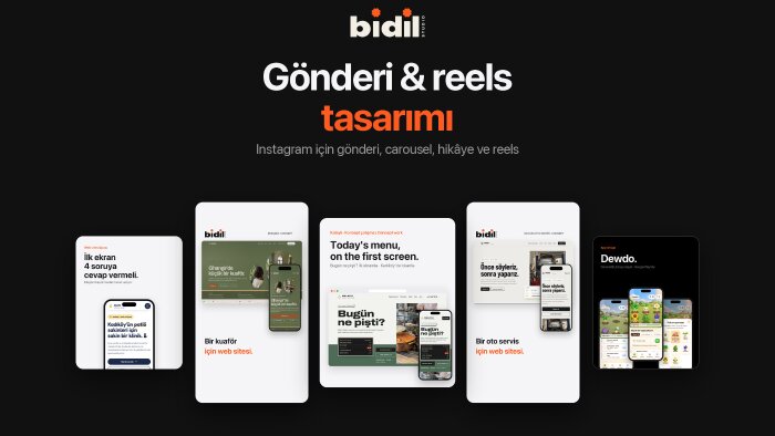 işletmeniz için gönderi ve reels tasarlarım