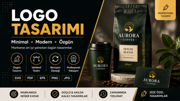 markanıza özel modern ve özgün logo tasarlarım