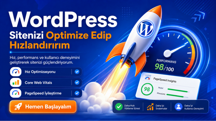 wordpress sitenizi optimize eder, hızlandırırım