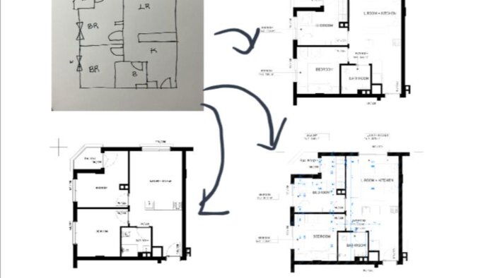 taslak resmi Autocad olarak çizerim