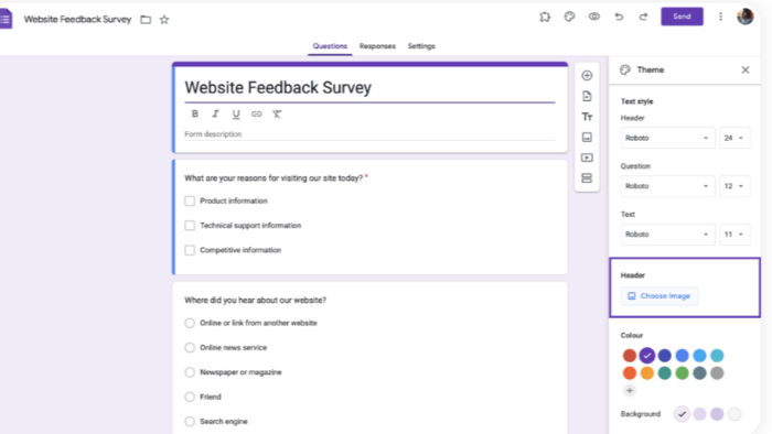 Google Forms üzerinden anket hazırlayabilirim