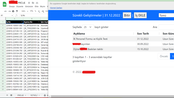 Google E Tablolar ile işlerinizi otomatikleştirebilirim