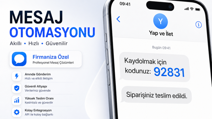 SMS onay sistemi entegrasyonu yapabilirim