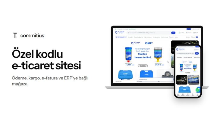 özel kodlu e-ticaret sitesi kurar, kargo ve ERP'ye bağlarım