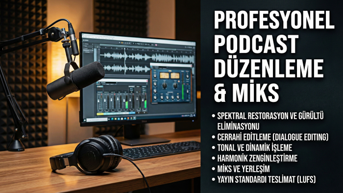 podcastlerinizi düzenleyerek yayına hazır hale getiririm