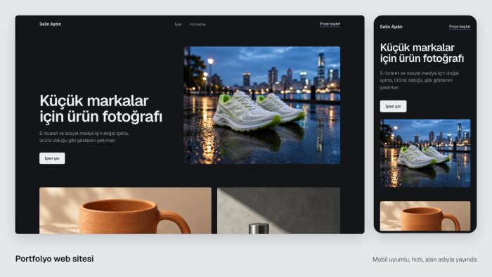 kendini anlatan modern portfolyo web sitesi yaparım