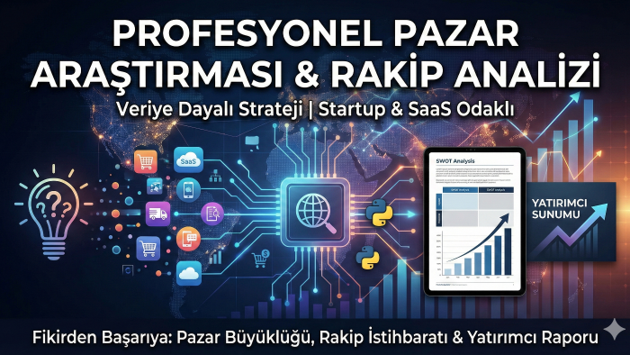 girişimiz için  pazar araştırması ve rakip analizi yaparım
