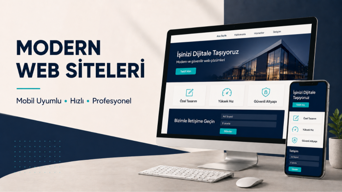 işletmenize özel modern ve mobil uyumlu websitesi tasarlarım