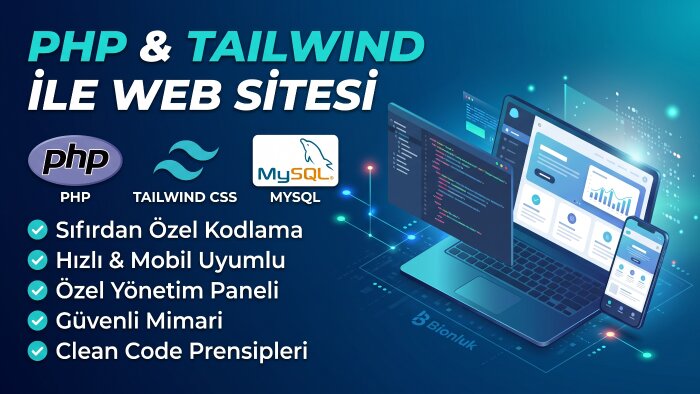 PHP ve Tailwind ile size özel web sitesi kodlarım