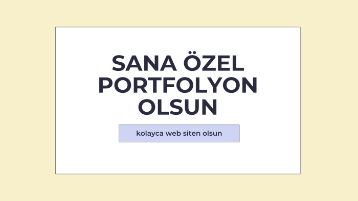 size özel portfolyo kodlayabilirim