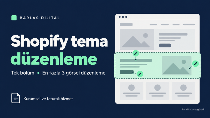 shopify temanızın tek bölümünde görsel düzenleme yaparım