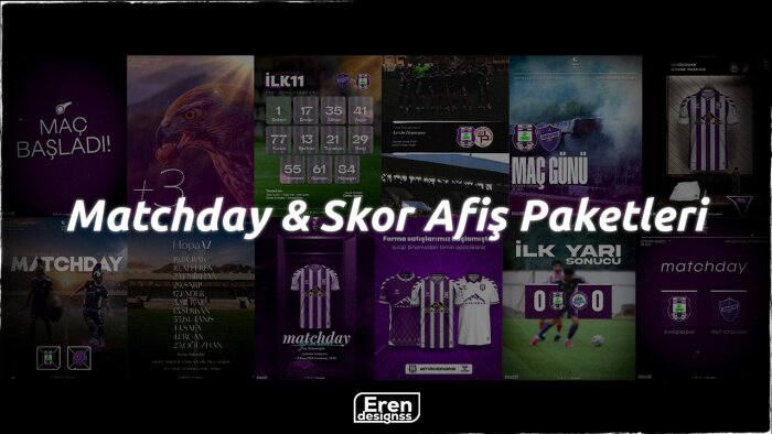 futbolcular ve takımlar  için matchday  posteri yapabilirim
