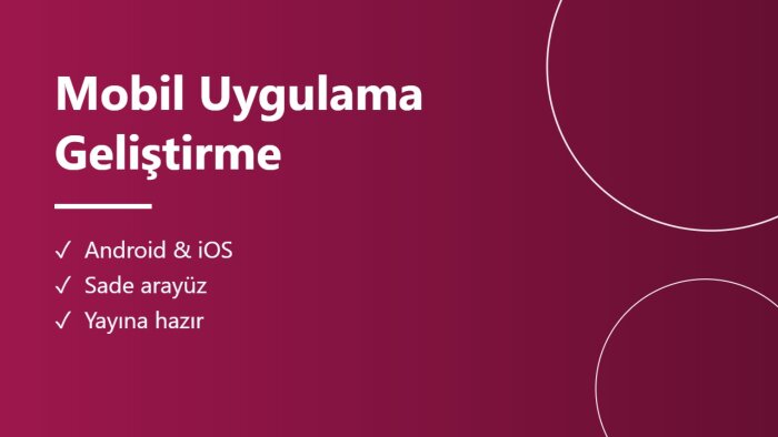 işinize özel Android ve iOS mobil uygulama geliştiririm