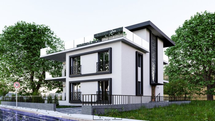 3D mimari dış mekan villa render modelleme yaparım