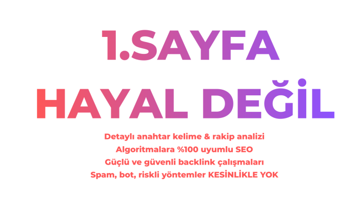 websiteniz için SEO hizmeti veriyorum