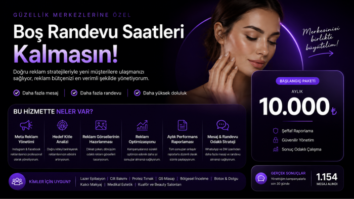 güzellik merkezlerine özel satış odaklı reklam hazırlarım