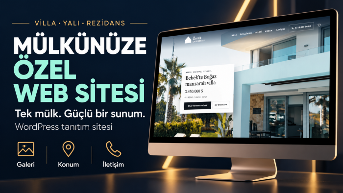 villa ve tek gayrimenkul için tanıtım sitesi kurarım