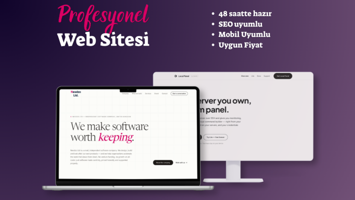 48 Saatte profesyonel web sitesi yapabilirim