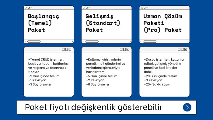 senin için işlevsel bir web projesi geliştiririm