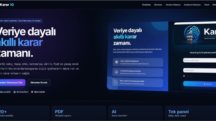 size modern web sitesi geliştiririm