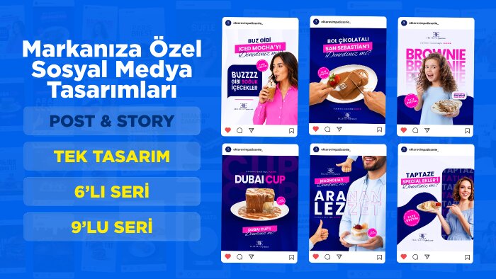 markanıza özel sosyal medya tasarımları hazırlarım