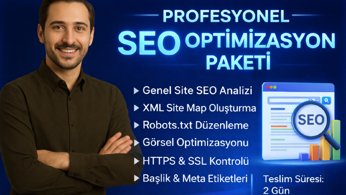 web sitenizin SEO düzenlemeleri ile üst sıralara taşıyorum