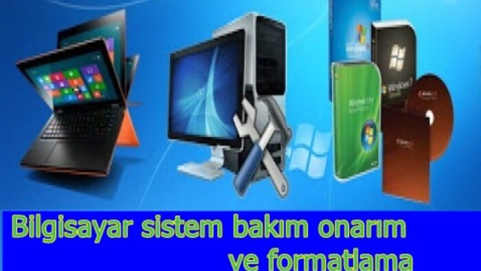 bilgisayarla ilgili sistem bakım onarım format işlemi yaparm