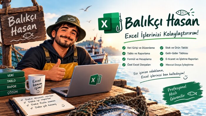 Excel verileri oluşturarak işinizi daha kolaylaştırabilirim